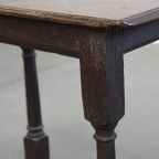 Grote, Functionele Antieke Engelse Bijzettafel/ Stool Met Een Waanzinnig Patina thumbnail 6