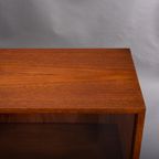 Deens Design Lage Teak Vitrinekast Met Originele Glazen Deuren, 1960S thumbnail 11