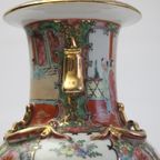 Chinese Rose Medallion Canton Export Porcelain Vase, Early 20Th thumbnail 11