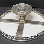 Art Deco Aardewerk Schaal Op Voet, Doorsnede 28 Cm thumbnail 9