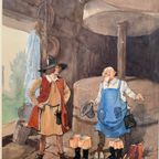 De Gelaarse Kat - Herman Moerkerk (1879-1949) - Watercolour thumbnail 2