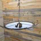 Grote Plafondlamp Metaal Met Glas thumbnail 3