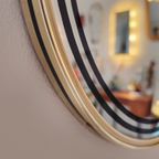 Vintage Organichse Spiegel Wandspiegel Mirror Goud Zwart thumbnail 7