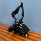 Black Ceramic Figurine Of 2 Pelicans By Miroslav Smutny 1960S thumbnail 5