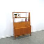 Teak Fineer Kast Uit Zweden Met Klep En Lades thumbnail 6