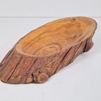 Vintage Pine Fruitschaal Hout Brutalist ‘60 Denmark Schaal thumbnail 5
