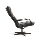 Stijlvolle Vintage Leren Fauteuil Gemaakt In De Jaren '70 thumbnail 7