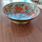 Cloisonne Geëmailleerd Schaal Schaaltje Messing Vintage thumbnail 9