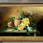Charles De Naeyer (1877-1911). Stilleven Met Rozen. thumbnail 3