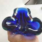 Vintage Murano Glas Asbak Prachtige Blauw Tinten thumbnail 11