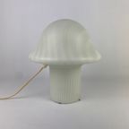 Witglazen Peill En Putzler Paddenstoel Tafellamp Met Zebraprint 1970 thumbnail 3