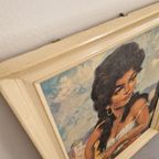 Vintage Torino Druk In Lijst Zigeunerin Jaren 70 thumbnail 6