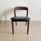Houten Eetkamerstoel Met Zwart Leder (Meerdere In Stock) thumbnail 3