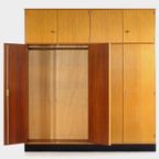 Grote Hoge 8-deurs Vintage Design Kledingkast In Teak, 1960s thumbnail 3