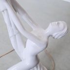 Jaren 70-80 Art Deco Tafellamp Vrouw -(nn43) thumbnail 6