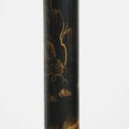 Prachtige Antieke Engelse Staande Lamp Uit Begin 1900 In Japanse Stijl Met Uniek Schilder Werk thumbnail 8