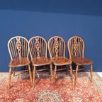 Retro Vintage Ronde Kruk, Blauwe Stoffering, Hairpinlegs thumbnail 21