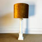 Italiaanse Marmer Zuil Lamp Vintage thumbnail 2