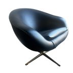 Vintage Zwarte Fauteuil / Eenzit Met Stervoet Jansson thumbnail 4