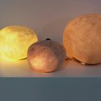 Set Of 3 'Dora' Moon Rock Lamps By Andre Cazenave For Atelier A France 1969 thumbnail 8