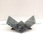 Vintage Glas & Marmeren Salontafel Gemaakt In De Jaren '70 thumbnail 5
