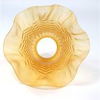 Vintage Glazen Lampenkapje Amber – Gerokt thumbnail 4