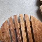 2 Vintage Houten Vis Pan Onderzetters thumbnail 3