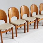 5 Vintage Deense Mid Century Eetkamer Stoelen Glostrup thumbnail 10