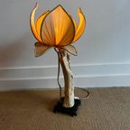 Quanyin Chinese Lamp Met Lotus Kap Vintage thumbnail 5