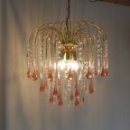 Vintage Teardrop Lamp - Donker Roze/Kristal thumbnail 5