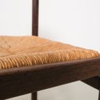 Mid-century Wengé Eetkamerstoelen Met Rotan Zitting - Set Van 4 thumbnail 3