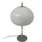 Gepo - Table Lamp - Space Age - Mushroom Lamp - White Acrylic Shade And Chromed Base thumbnail 7