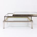 Brass And Chrome Sliding Top Table thumbnail 4