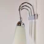 Wandlamp Vanity 3 X Glas Kap Vintag Chroom Italy Design ‘80 thumbnail 9