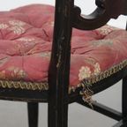 Set Van 2 Unieke En Sierlijke Antieke Franse Napoleon 3 Stoeltjes Ingelegd Met Parelmoer thumbnail 10
