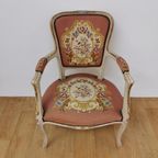 Brocante Vintage Gobelin Queen Ann Stoeltje, Fauteuiltje 03 thumbnail 6