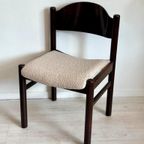 4 Donkerbruine Vintage Stoelen Jaren 70 thumbnail 7