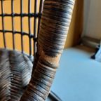 Rotan Egg Chair Met Metalen Voet, Hang Stoel, Vintage thumbnail 5