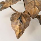 Verguld Metalen Florale Wandlamp Jaren 60 thumbnail 5