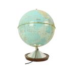 Verlichte Wereldbol Lamp 1965 Standaard Globe Nederlands Gdp Italië thumbnail 5
