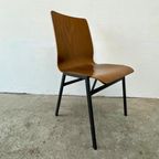 Stoel Multiplex / Plywood - Midcentury Design Hout - Metaal thumbnail 2