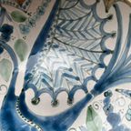 Handmade Gesigneerde Keramiek Schaal Pauw Vintage thumbnail 10