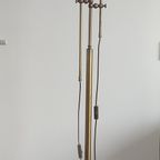 Vintage Messing Vloerlamp Met Metalen Emaille Kappen thumbnail 2