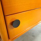 Teak Ladekast Met Zwarte Metalen Grepen, Tv Meubel thumbnail 11