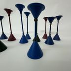Set Of 17 Memphis Style Post Modern Candle Stick , 1980’S thumbnail 11
