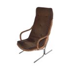 Dirk Van Sliedregt For Gebroeders Jonkers - Rattan / Wicker Lounge Chair With Cushion - thumbnail 5