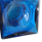 Blauwe Glazen Vierkante Pot Met Kurk Dop Vintage Retro thumbnail 7