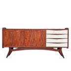 Vintage Dressoir - Mid Century Lowboard - Kast - Wit Hout Bruin - Reliving thumbnail 2