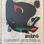 Tentoonstelling-Affiche Miro Uit 1974 Te Parijs thumbnail 2