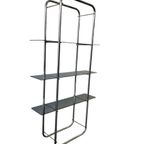 Vintage Staande Rek / Vitrine / Etagere In Chroom thumbnail 4